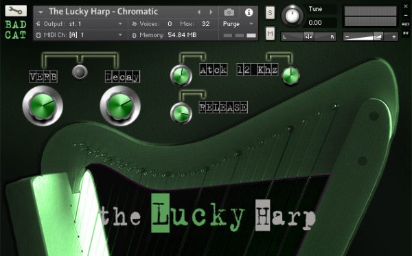 The Lucky Harp main GUI