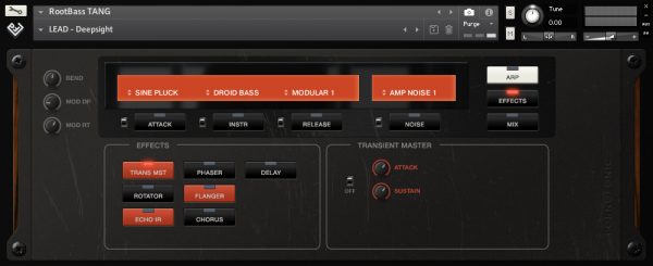 RootBass TANG effects GUI