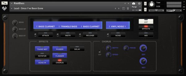 RootBass effects GUI