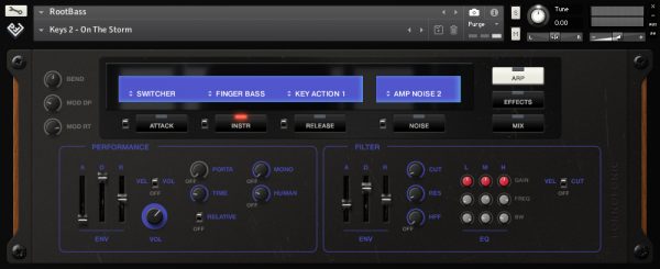 RootBass instrument GUI