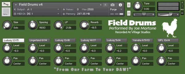 Field & Snare Drums Volume 1 Field Drum GUI by Farm Samples