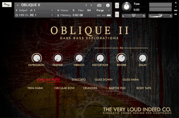 OBLIQUE II main GUI by The Very Loud Indeed Company