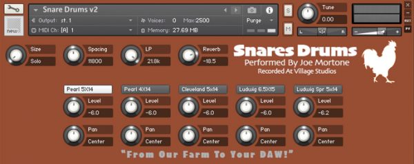 Field & Snare Drums Volume 1 Snare Drum GUI by Farm Samples