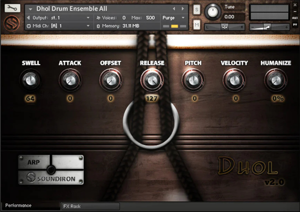 Dhol Drum by Soundiron advanced GUI