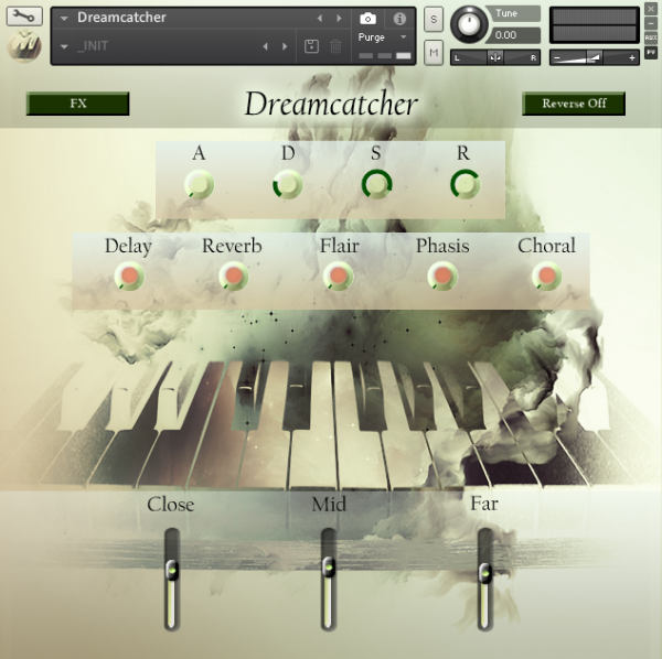 Dreamcatcher by Triple Spiral Audio main gui