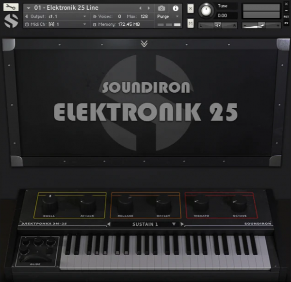 Elektronik 25 by Soundiron main gui
