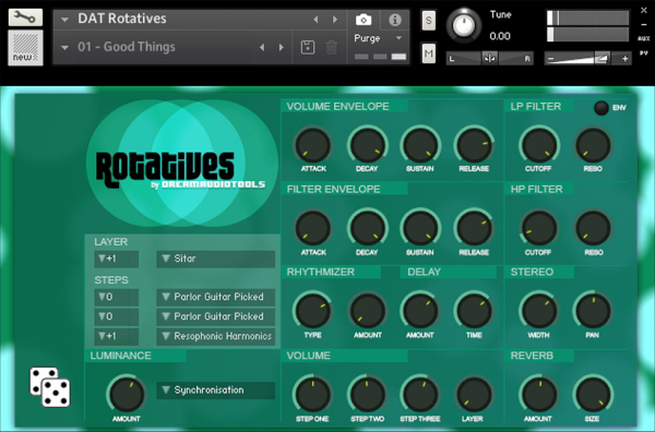 Rotatives by Dream Audio Tools main gui