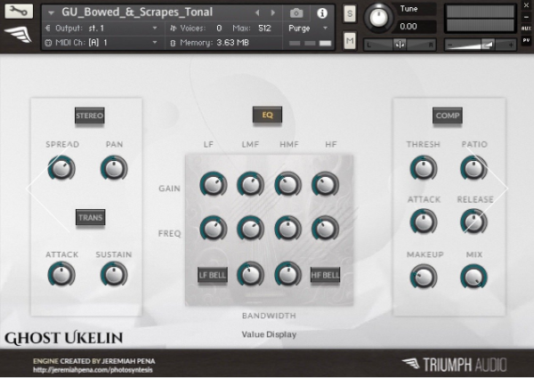 Ghost Ukelin by Triumph Audio Dynamics GUI