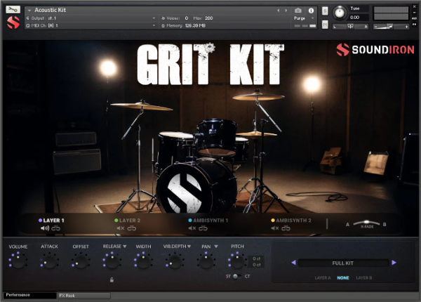 Grit Kit by Soundiron main GUI