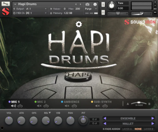 Hapi Drums by Soundiron main GUI