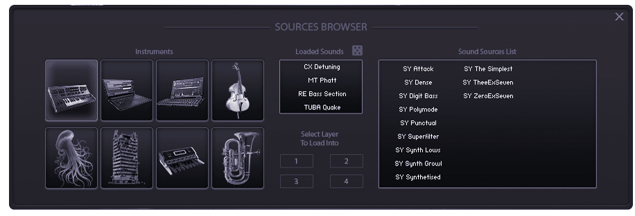 Blent 1 Low Enders by Audiofier browser GUI