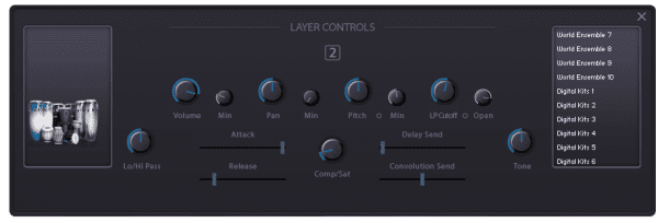 Blent 6 Cinema Drums by Audiofier layers