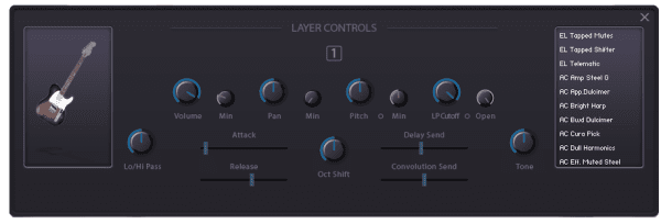 Blent 8 Cinematic Arpeggios by Audiofier layers gui