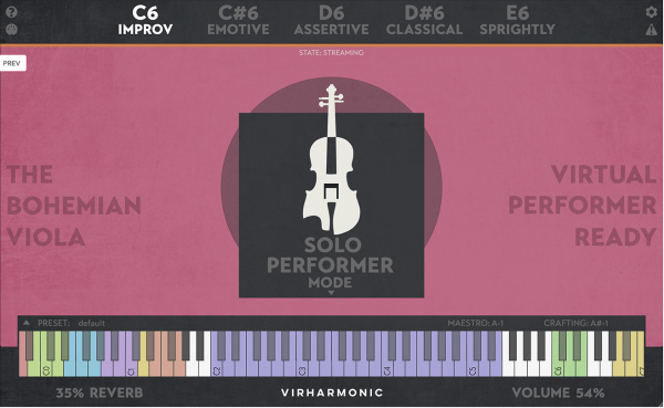Bohemian Viola by Virharmonic Main GUI