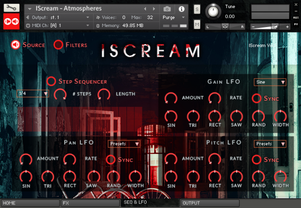 iScream Volume 2 by Booraz Audio LFO gui
