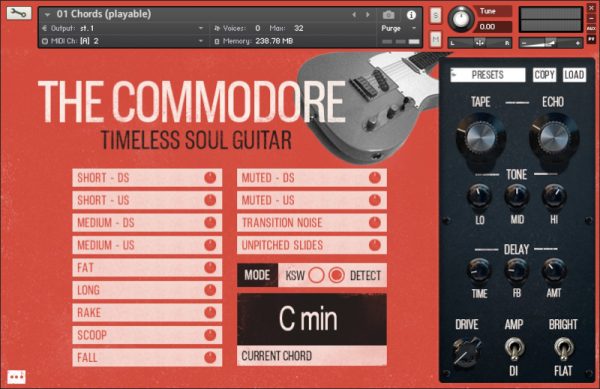 The Commodore by Authentic Soundware Chords GUI