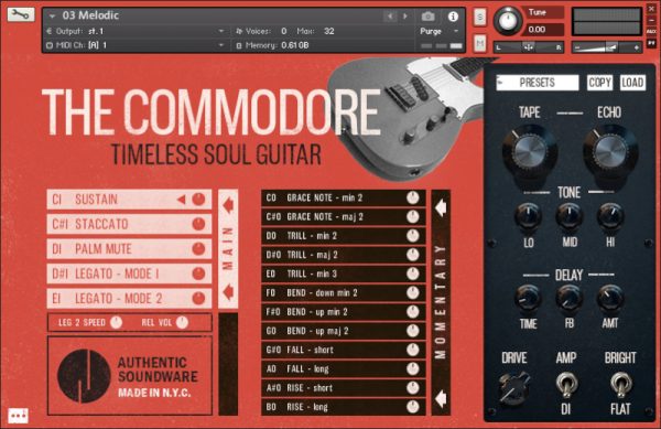 The Commodore by Authentic Soundware Melodic GUI
