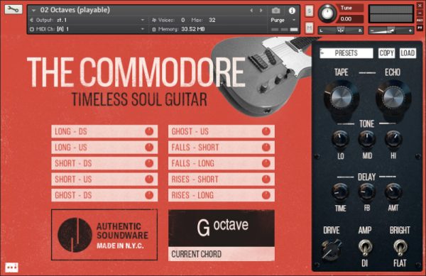 The Commodore by Authentic Soundware Octaves GUI