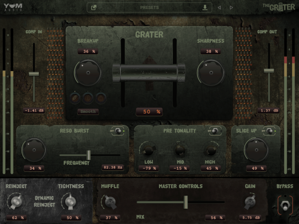 The Grater by Yum Audio main gui