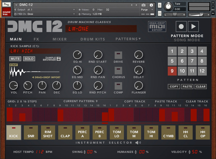 DMC-12 by Soundtrax main GUI