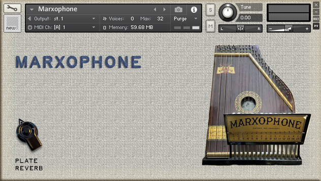 Marxophone by Strange Creations Audio main GUI