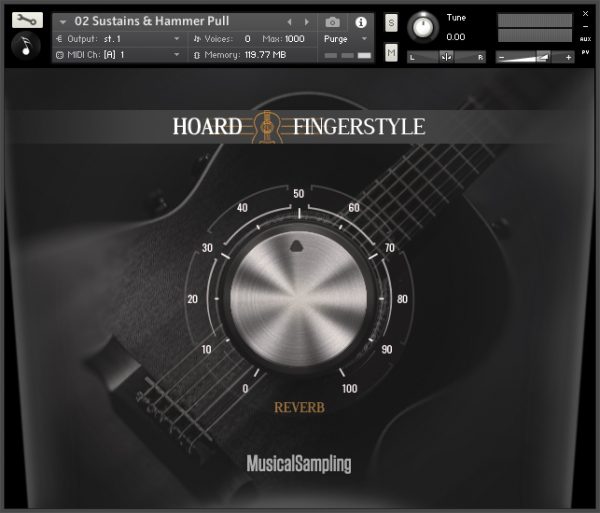 Hoard Fingerstyle by Musical Sampling main GUI