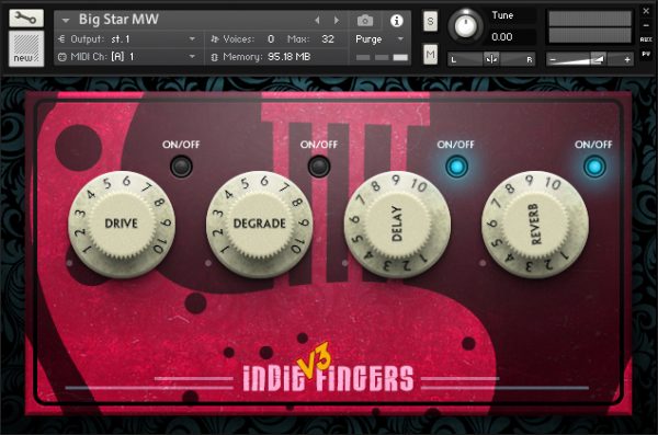 Indie Fingers 3 Rhythmic Mayhem by Dream Audio Tools main GUI