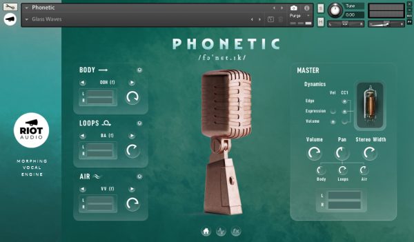 Phonetic by Riot Audio main GUI