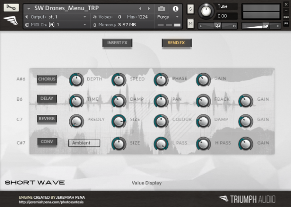 Short Wave by Triumph Audio effects GUI