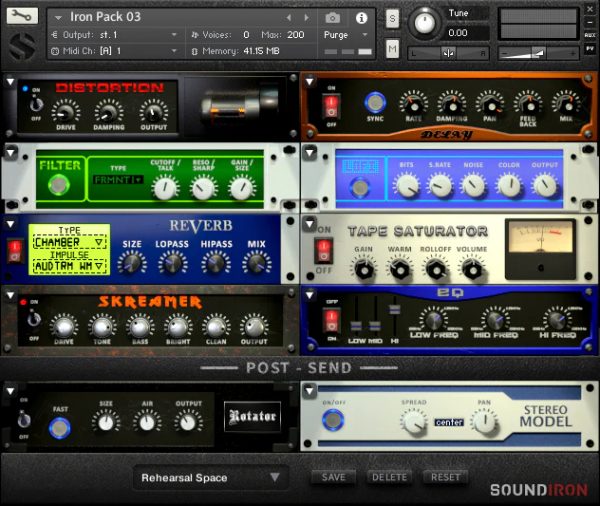 Iron Pack 3 Metal Tones by Soundiron effects GUI
