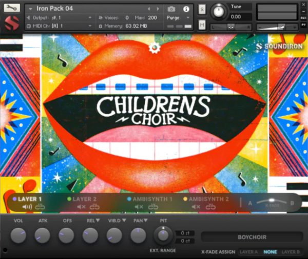 Iron Pack 4 Childrens Choir by Soundiron main GUI