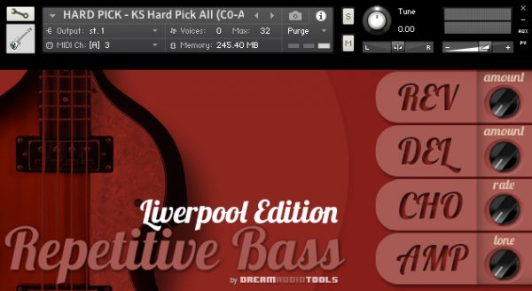 Repetitive Bass Liverpool by Dream Audio Tools main GUI
