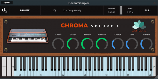 Chroma Volume 1 by ZenDAW main GUI