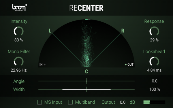 ReCenter by Boom Library main GUI