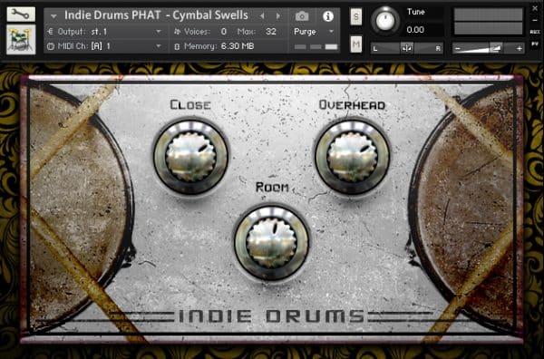 Indie Drums Phat Boy main GUI