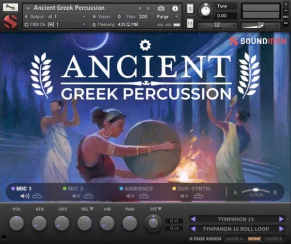 Ancient Greek Percussion main GUI