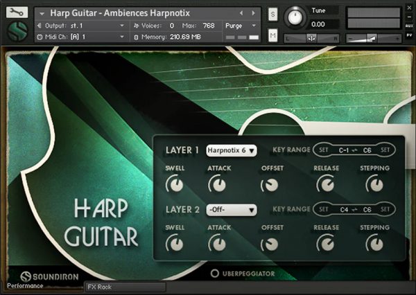 Brad Hoyt's harp Guitar ambiences GUI