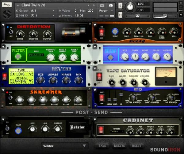 Clavi Twin 78 FX GUI