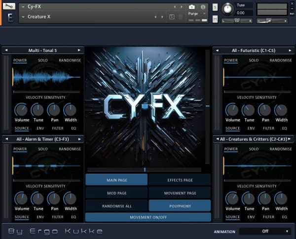 Cy-FX main GUI