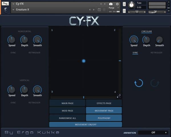 Cy-FX movement GUI