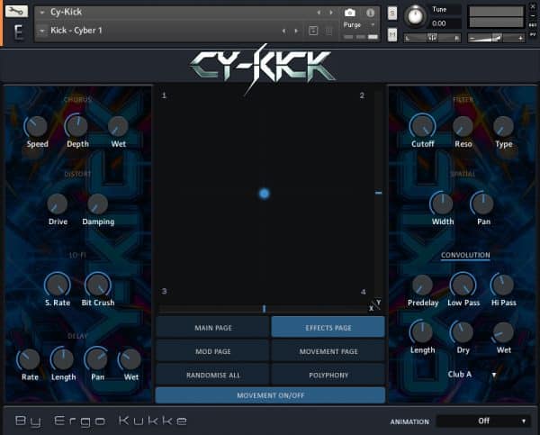 Cy-Kick effects GUI