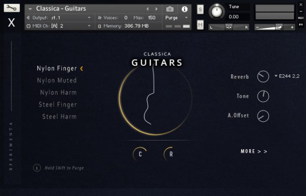 Classica Guitars main GUI