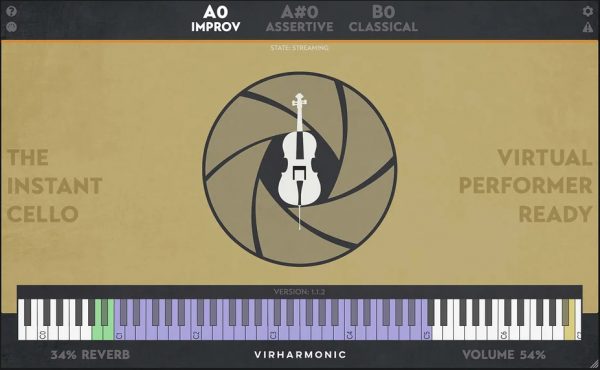 Instant Cello main GUI