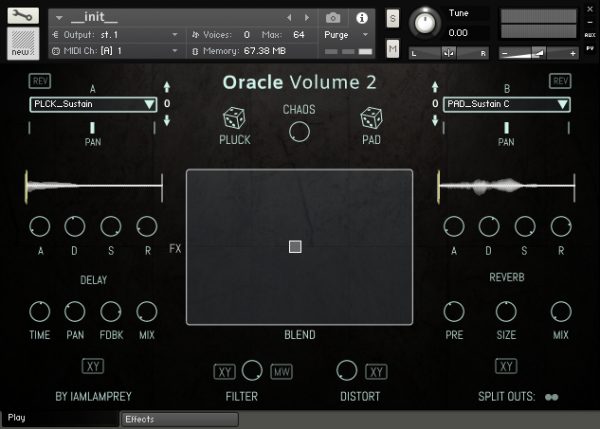 Oracle Volume 2 main GUI