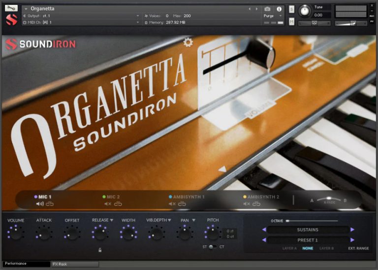 Organetta main GUI