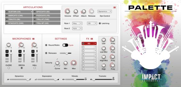 Palette Orchestra Complete main GUI