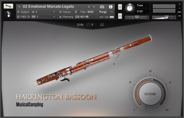 Harrington Bassoon main GUI