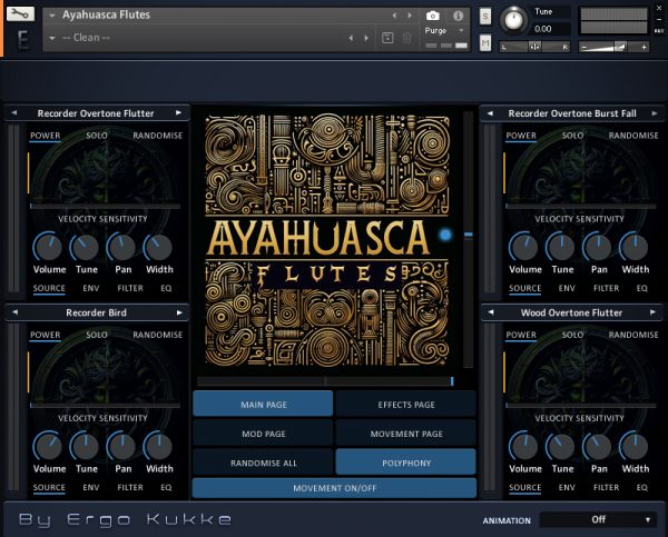 Ayahuasca Flutes main GUI