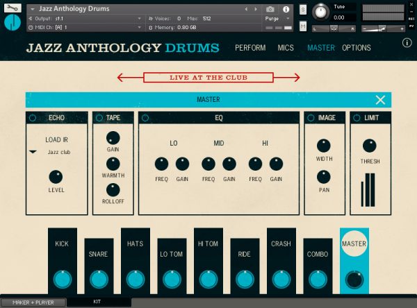 Jazz Anthology Drums effects GUI