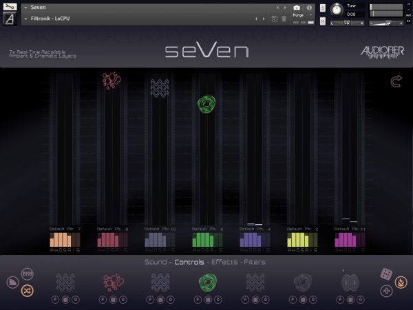 Seven controls GUI